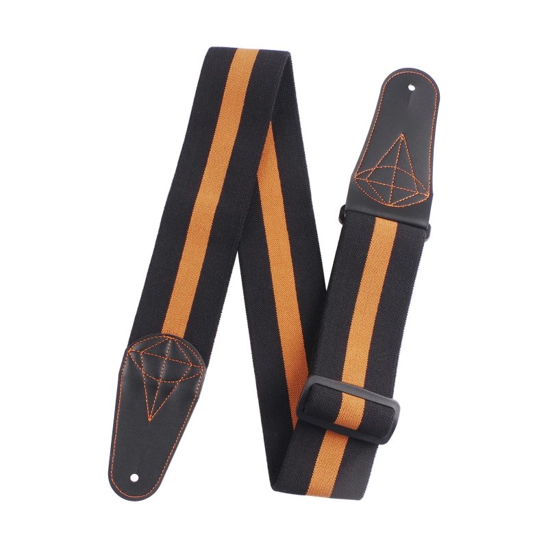 Stripes Rock' Bass Guitar Strap - Classic and Energetic in Orange Color