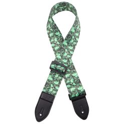 Guitar Strap with Death Heads and Skulls in Dark Catacombs