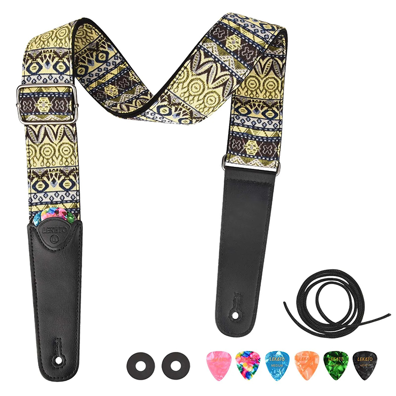 Tribal Harmony' Guitar Strap - Complete Set with Accessories