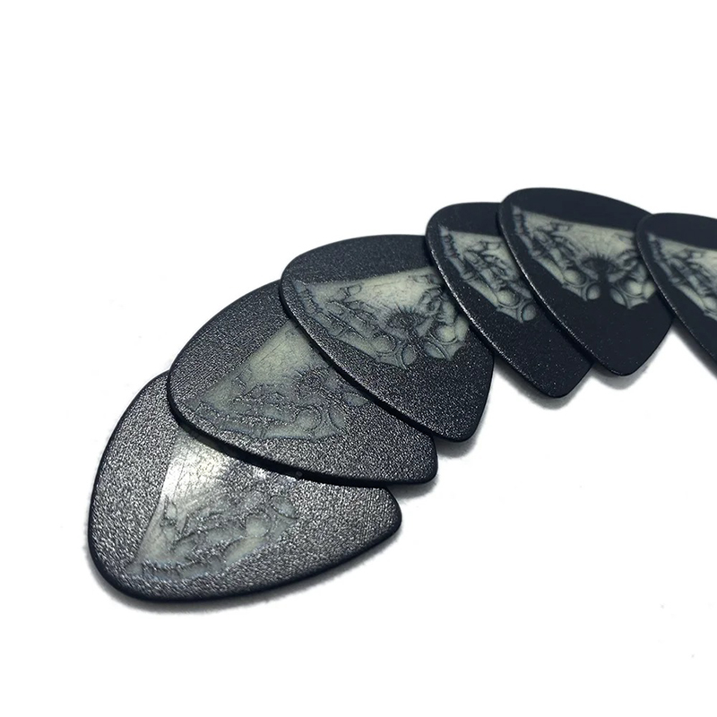 Set of guitar picks with Dark Goth Butterfly design - Set of 5 pieces