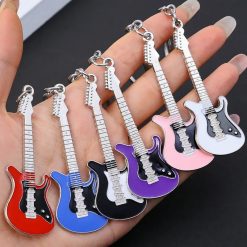 Electric guitar keychain available in 6 colors to choose from