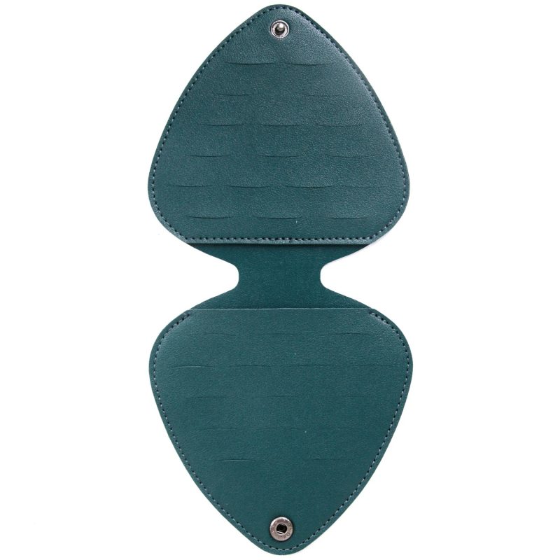 Guitar pick storage case - capacity for 32 picks - green color