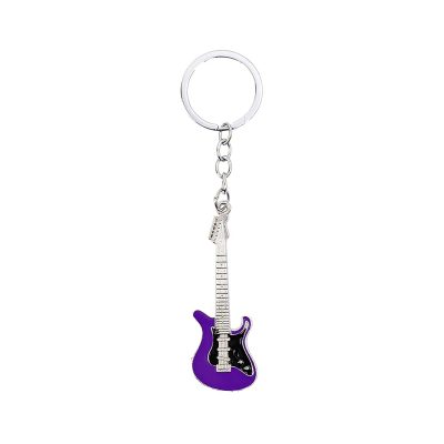 Electric guitar keychain available in 6 colors - purple color