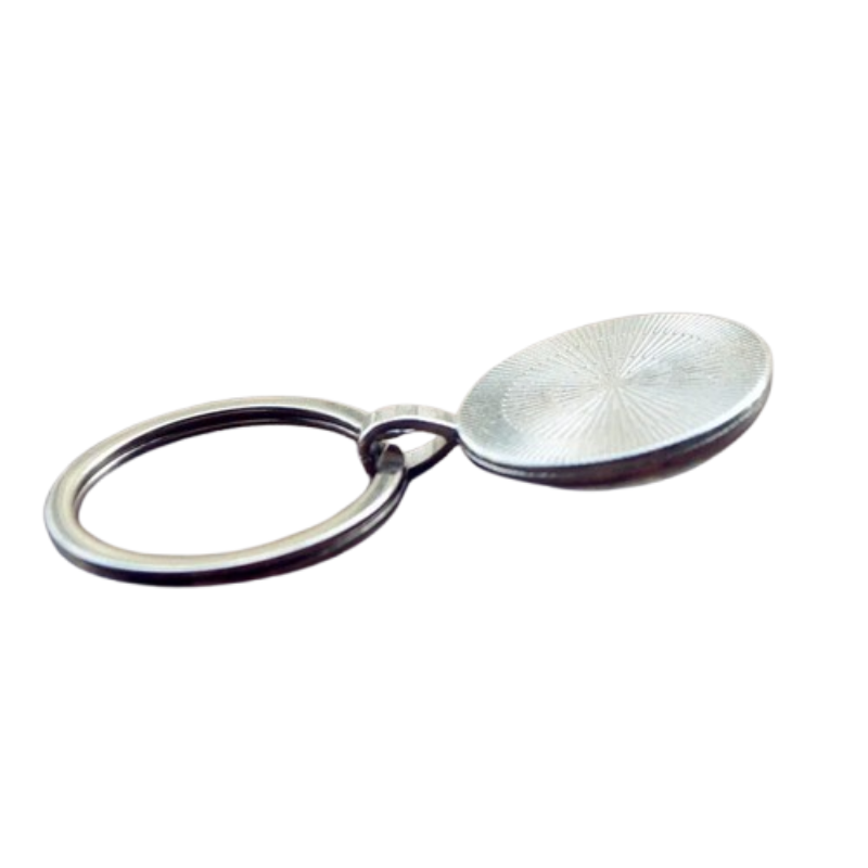 Rear View of the Multicolored Retro Vinyl Melody Keychain