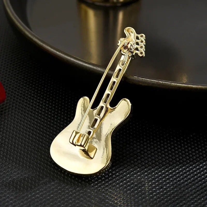 Rear view of the white mother-of-pearl electric guitar pick.