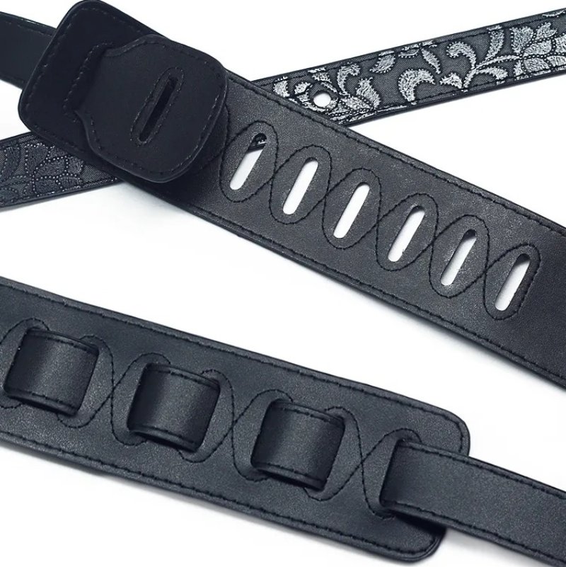 Full view of the Elegant Jacquard Guitar Strap