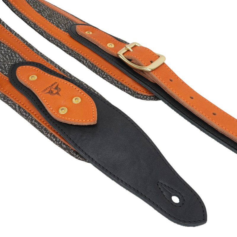 View of Deluxe Leather Padded Guitar Strap End for Bass