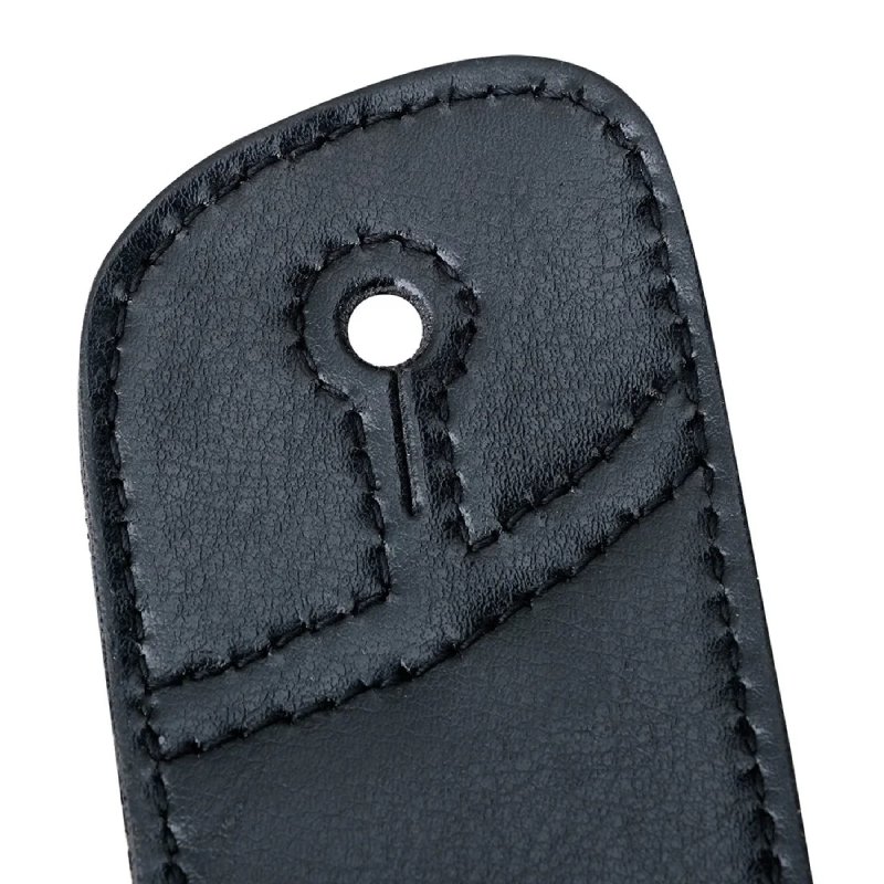 Details of the ends of the British Rock Guitar Strap
