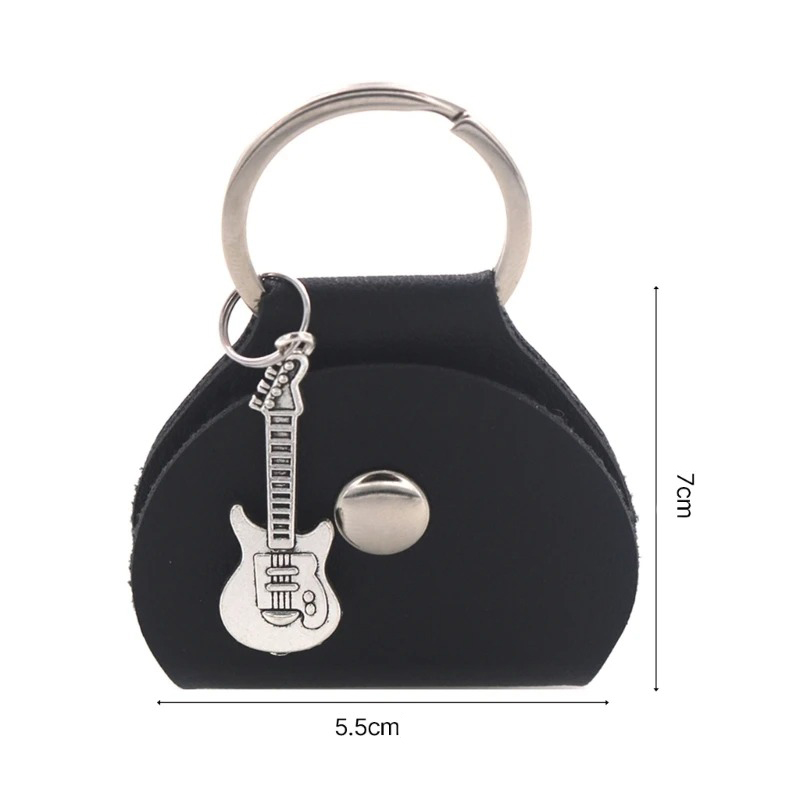 Dimension of guitar pick and guitar keychain
