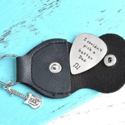 Beautiful Keychain Picks with Guitar and Pick with Love Message for Father