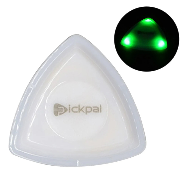 High-sensitivity green LED light guitar picks