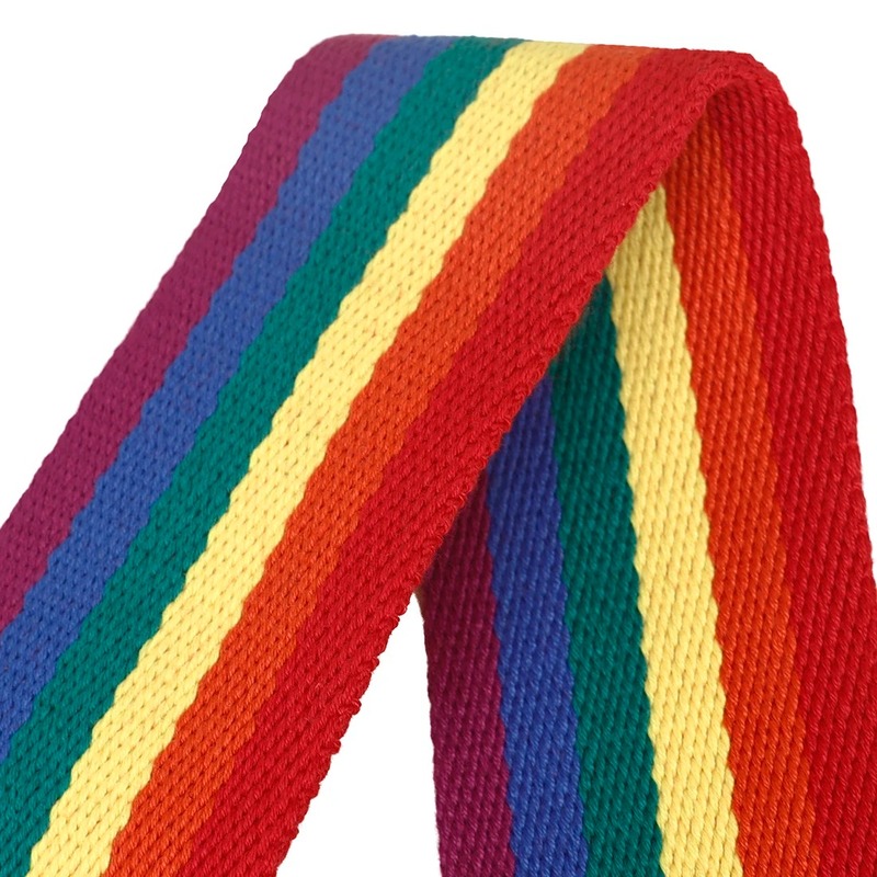 Details of Rainbow Guitar Strap