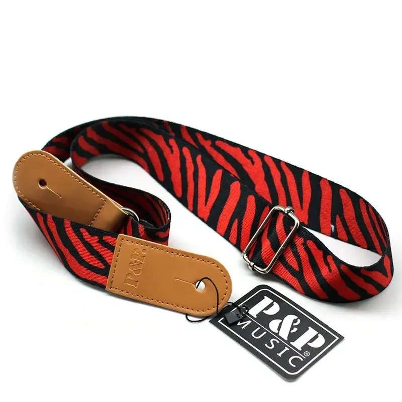 Ukulele Strap 'Glowing Wildcat Print