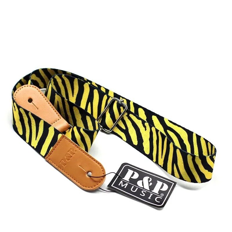Yellow Wild Print" Ukulele Strap