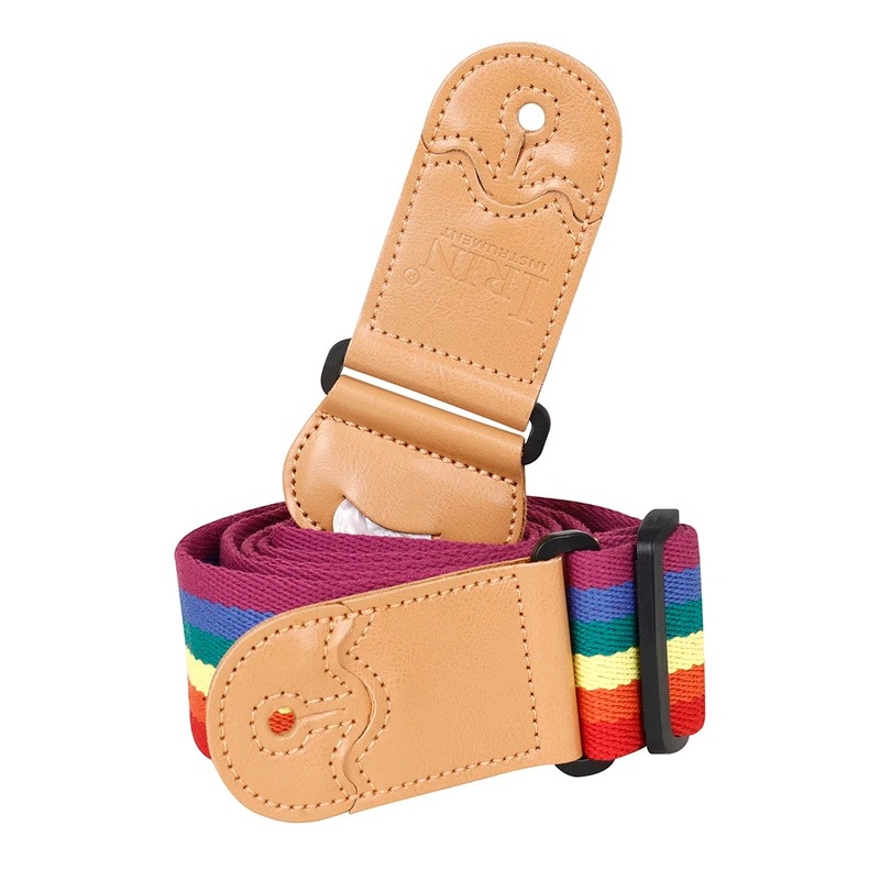 Detailed view of the Rainbow Guitar Strap
