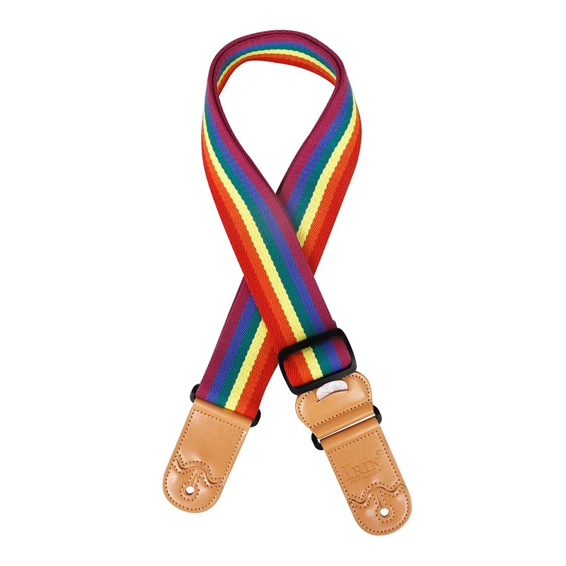 General view of the Rainbow Arcoíris guitar strap