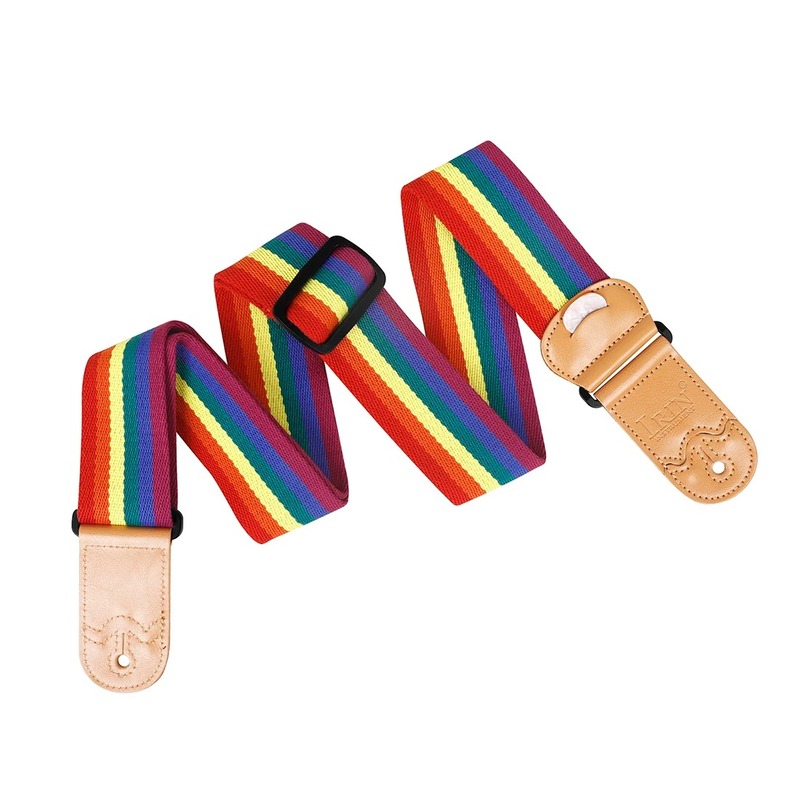 Dimensions of the Rainbow Guitar Strap