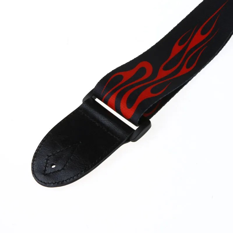 Details of the Heavy Metal Guitar Strap Hell Flames