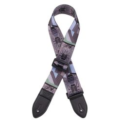 Guitar Strap with Geometric Beetle Wings