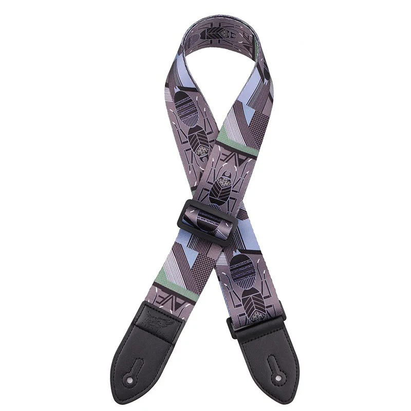 Guitar Strap with Geometric Beetle Wings