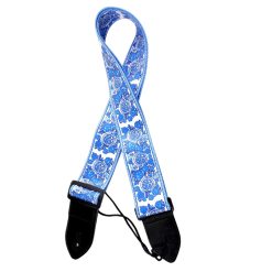 Blue Porcelain Guitar Strap - Oriental