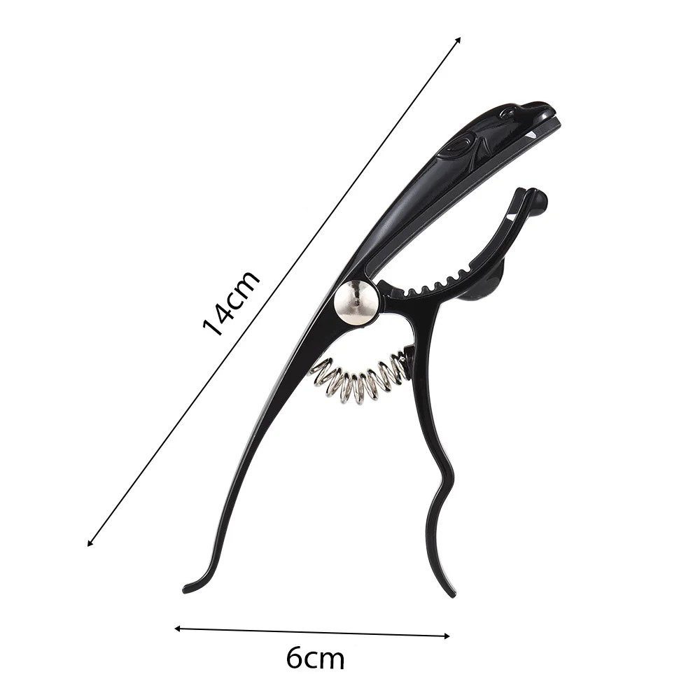 Dimensions of the black leopard-shaped capo made of zinc alloy