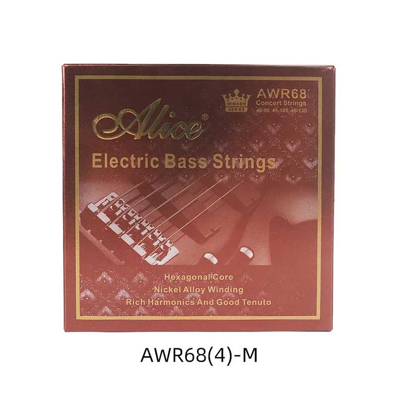 4 medium strings for Electric Bass - Transparent Tone, Advanced Electromagnetic Properties, Rich in Harmonics and Good Sustain