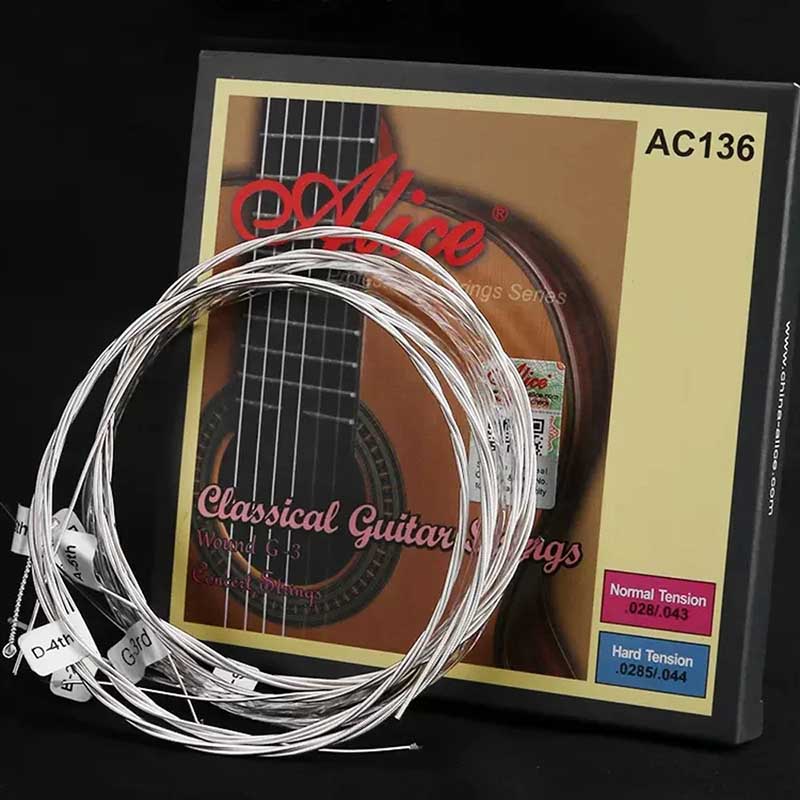 Classic Guitar Strings Wound G-3 for Richer Harmonics (With Flat G-3 Complement)