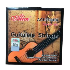 Guitalélé Strings - Complete Set in Black for a Special Style, Modified Nylon Achieves Quick Tuning Stability