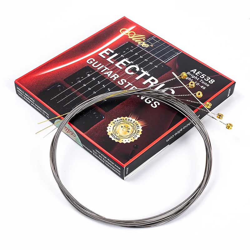 Electric Guitar Strings - High Magnetic Permeability, For Professional Use, Stainless Steel Alloy