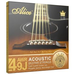 Acoustic Guitar Strings - Complete Set Fully Gold Plated, Phosphor Bronze