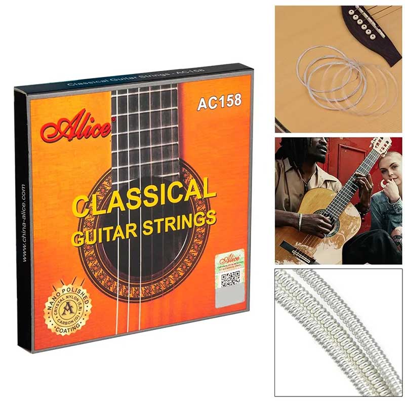 Details of Classic Guitar Strings Concert Strings - Crystal Nylon & Carbon Trebles with Full and Balanced Sound, Comfortable to Touch