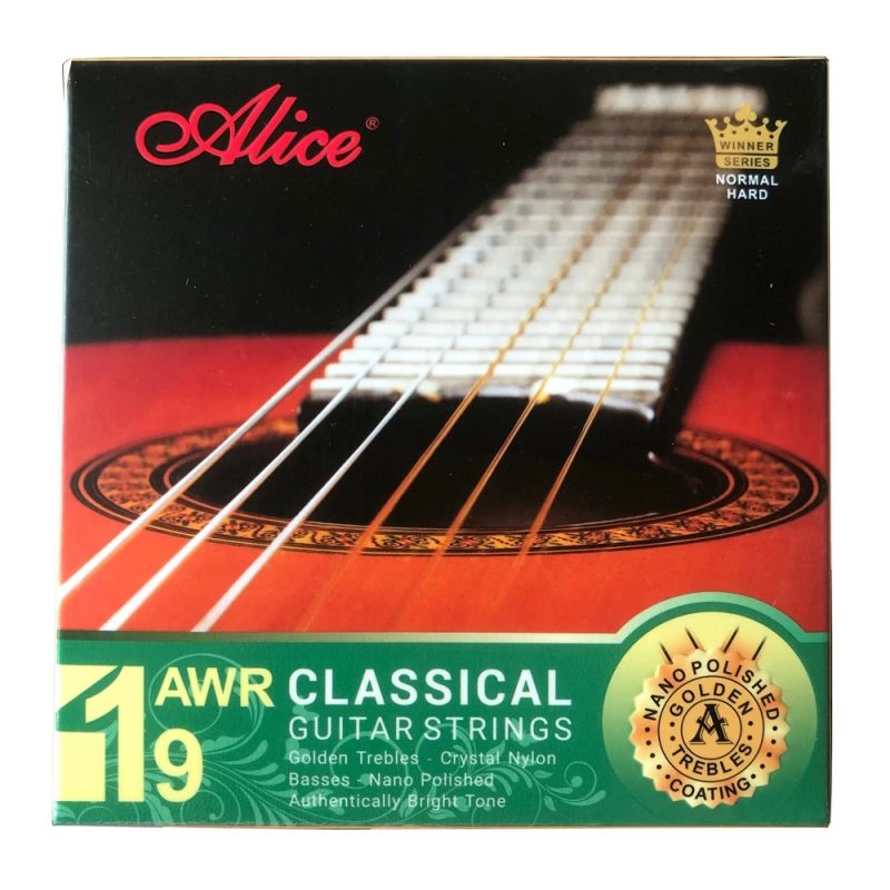 Details of Crystal Gold-Ti Nylon Classical Guitar Strings with Shiny Appearance and Defined Trebles
