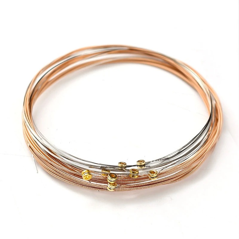 Details of Acoustic Guitar Strings - Phosphor Bronze, Warm, Clear Sound, Ends of the Balls Specially Marked for Easier Tuning