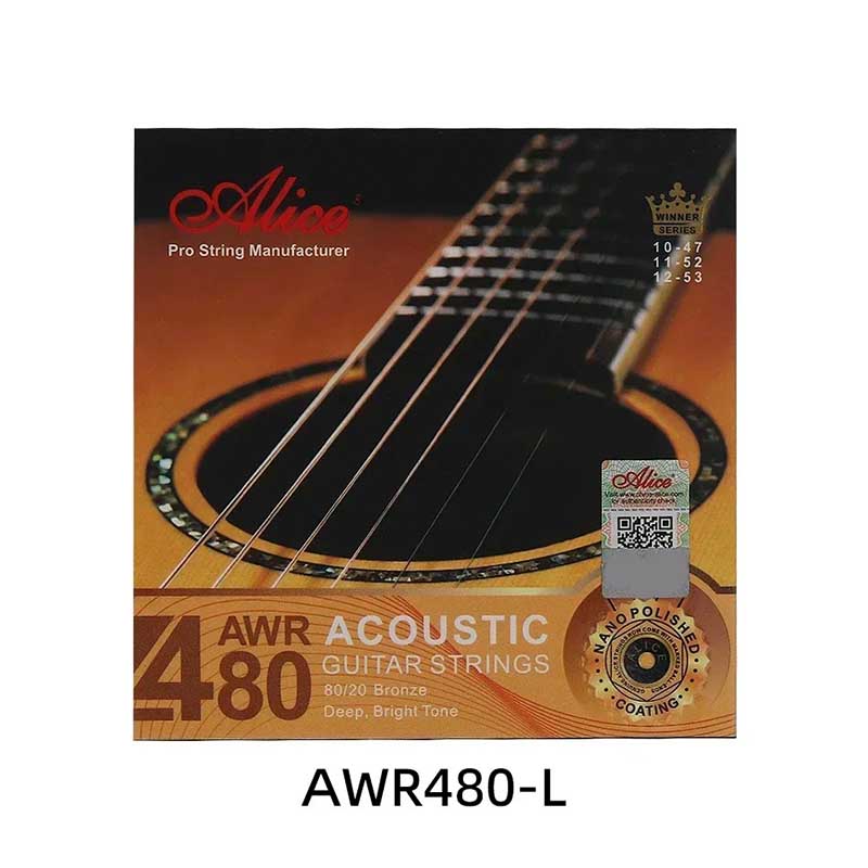 Light Strings for Acoustic Guitar - 8020 Bronze, Deep, Clear Sound, Nano Polished Coating