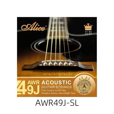 Super Light Acoustic Guitar Strings - Fully Gold Plated Set, Phosphor Bronze