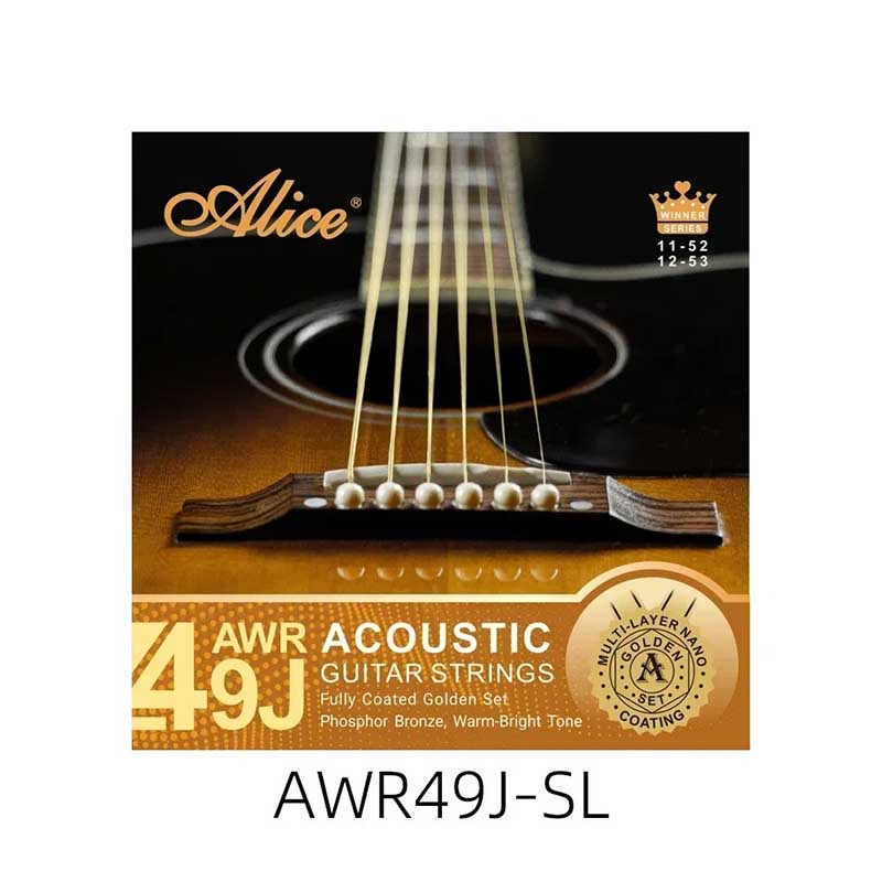 Super Light Acoustic Guitar Strings - Fully Gold Plated Set, Phosphor Bronze