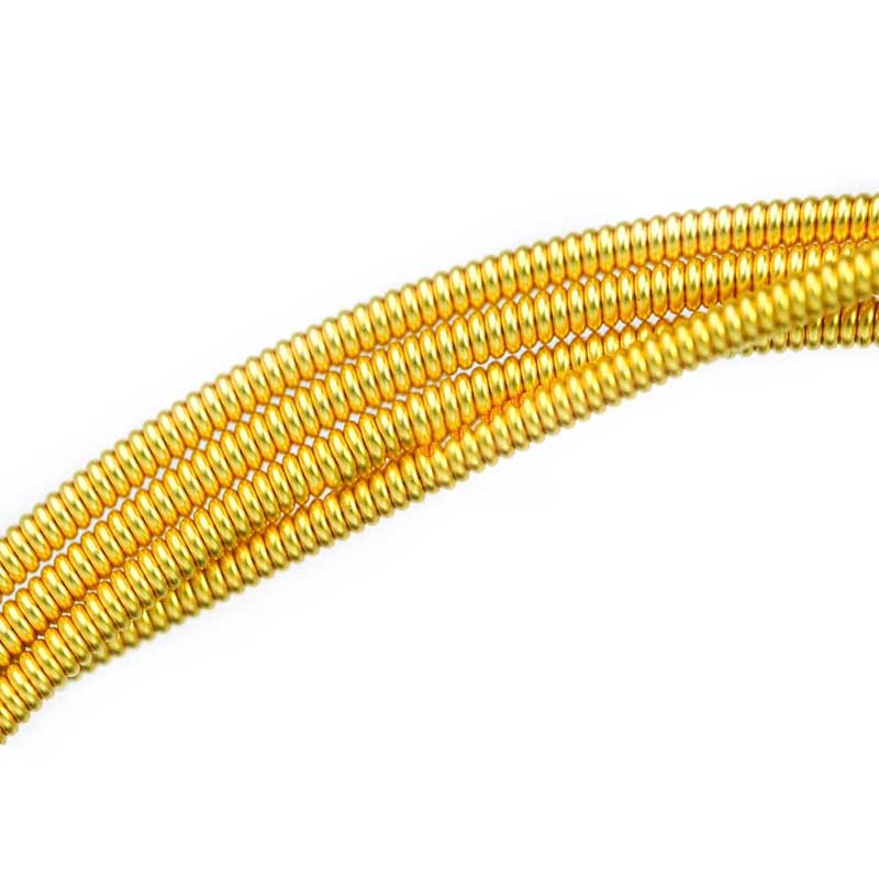 Detailed view of the strings of a classical guitar, concert strings - Full golden set for a unique style