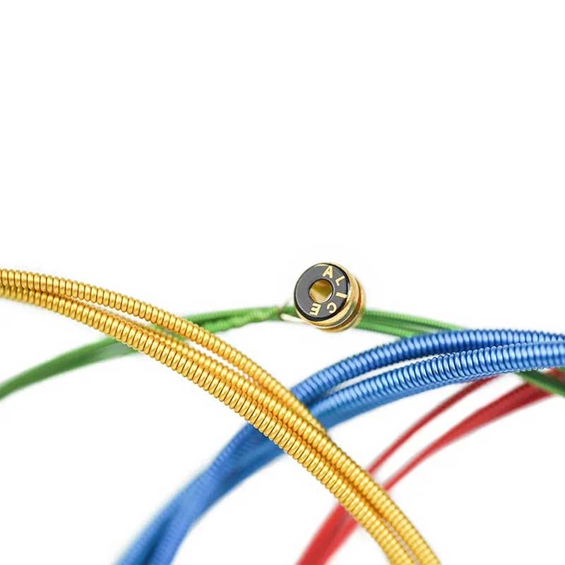 Detailed view of Electric Bass Strings - Strings for Practice and Performance, Bright and Colorful Appearance