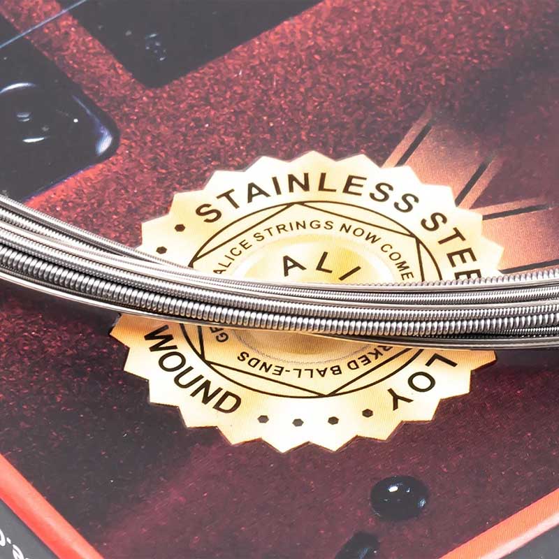 Detailed view of Electric Guitar Strings - High Magnetic Permeability, For Professional Use, Stainless Steel Alloy