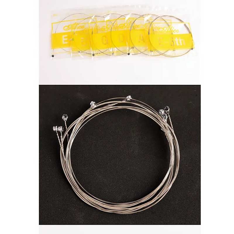 Detailed view of electric guitar strings - Specifically for the Steinberger electric guitar with double ball end.