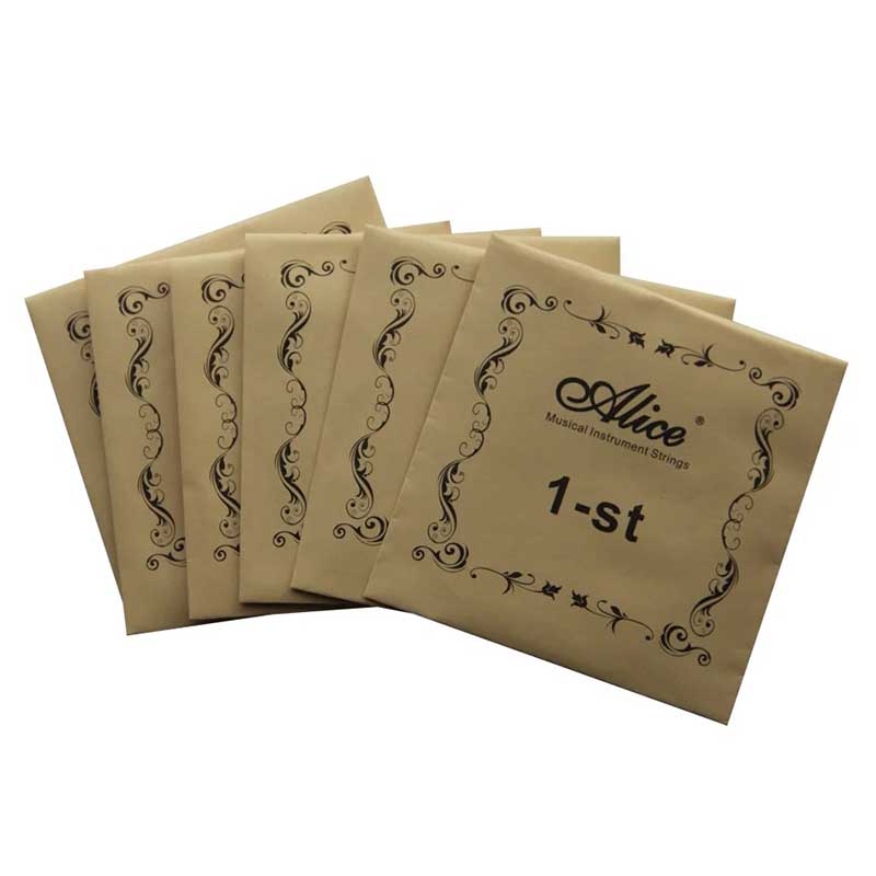 General View of Classical Guitar Strings - Full Set of Concert Strings in Gold for a Unique Style