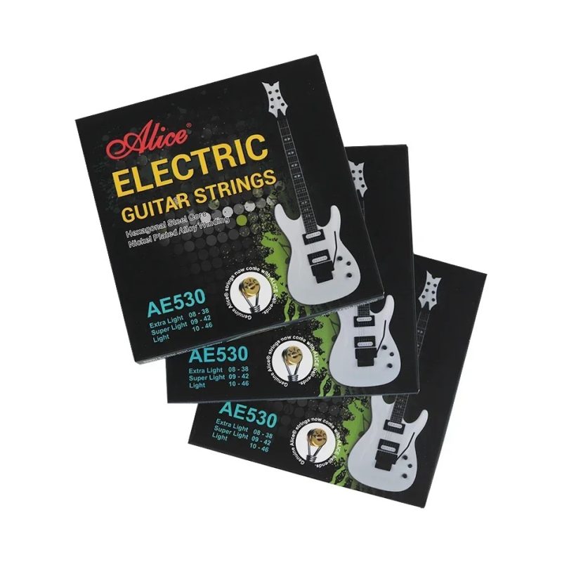 Electric Guitar Strings - Strings for Practice and Performance - Clear-Transparent Sound