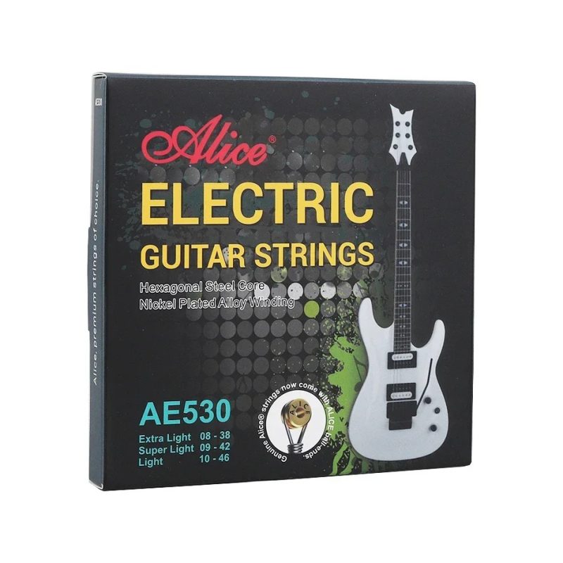 Electric Guitar Strings - Strings for Practice and Performance - Clear-Transparent Sound, Comfortable Feel