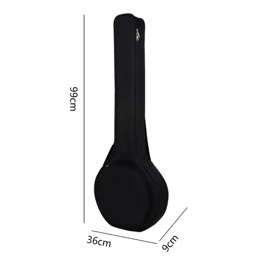 Dimensions of the 5-String Banjo Case - Padded Protection with Adjustable Straps