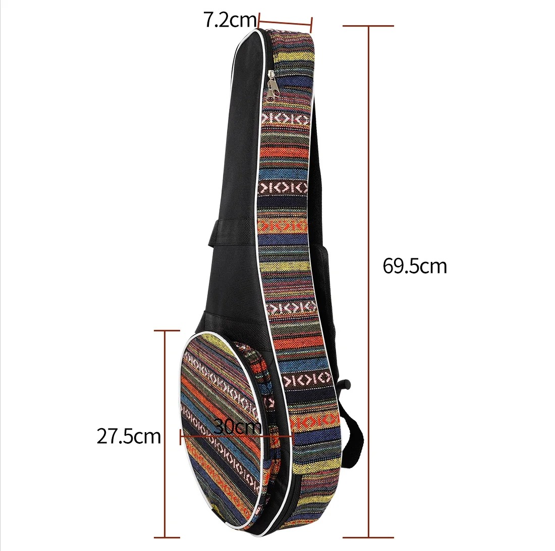 Dimensions of the Bohemian Travel Mandolin Cover
