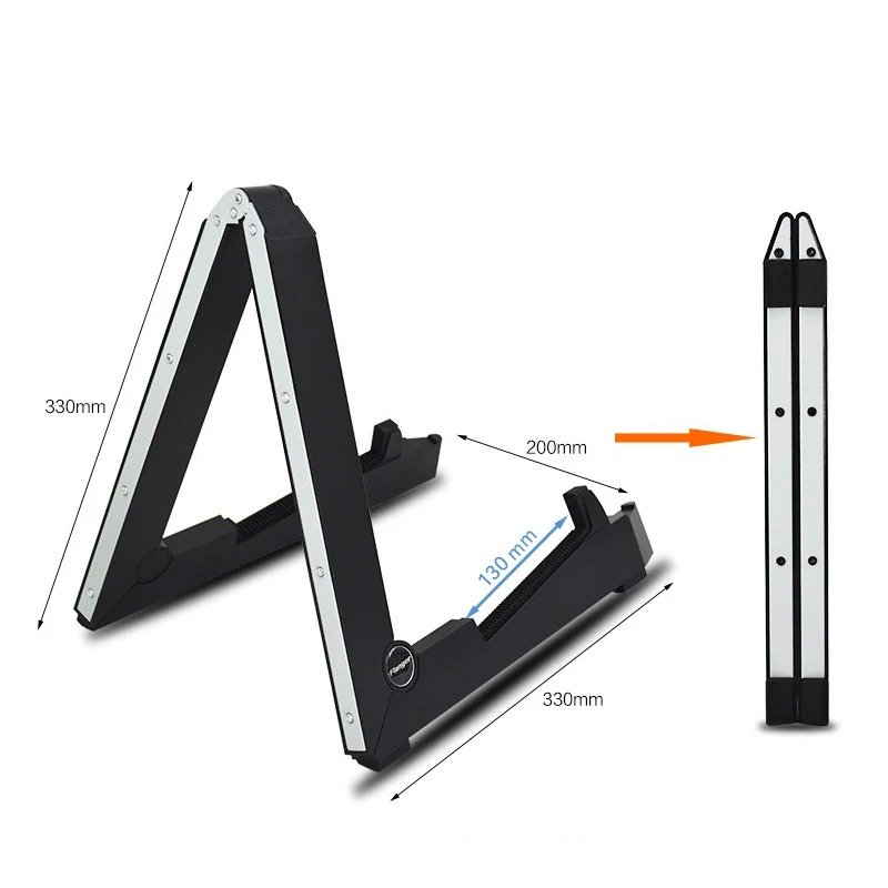 Dimensions du Support Pliant pour Guitare 2 modèles au choix en alliage ou ABS