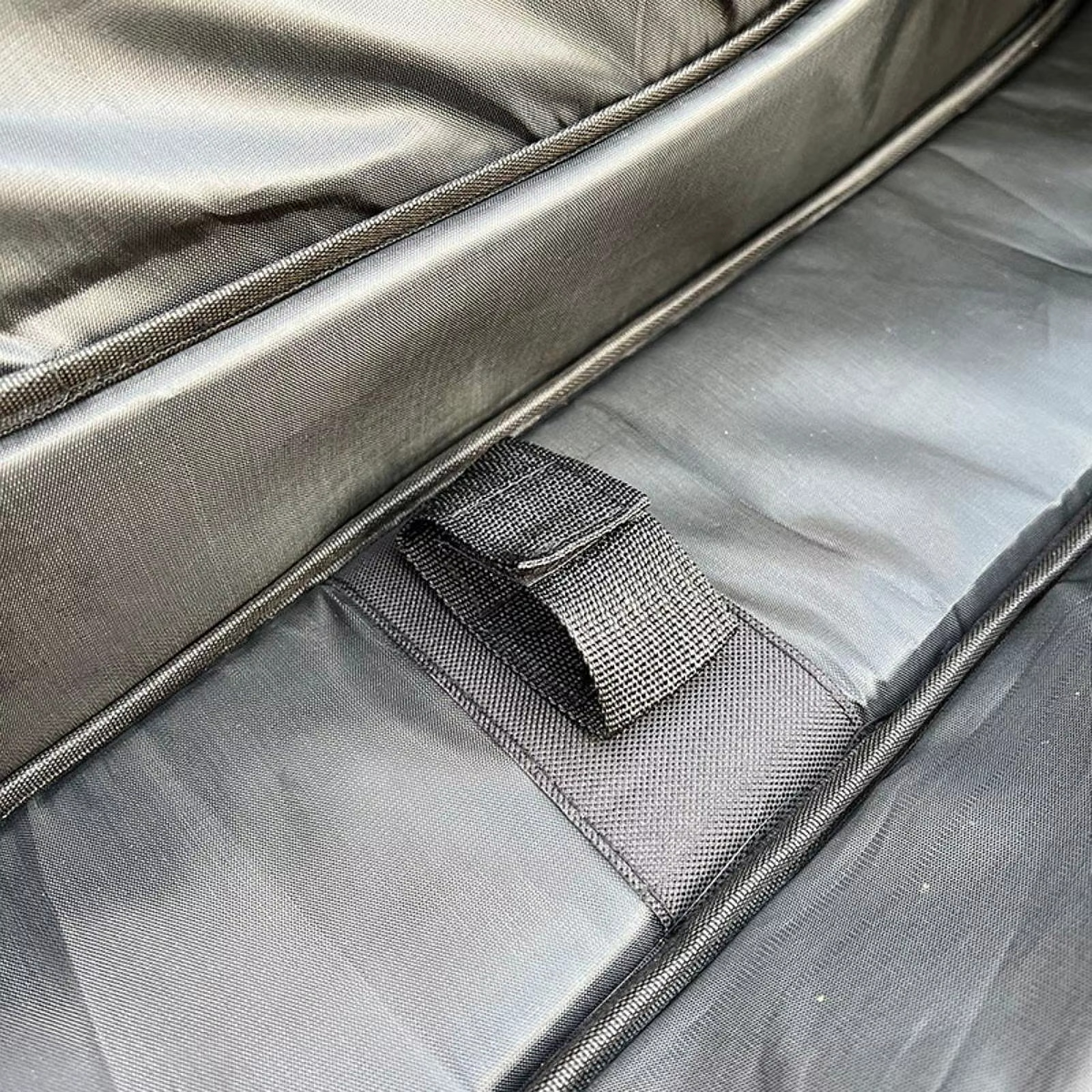 Interior of the Hard Banjo Case with Strap and Storage Pocket