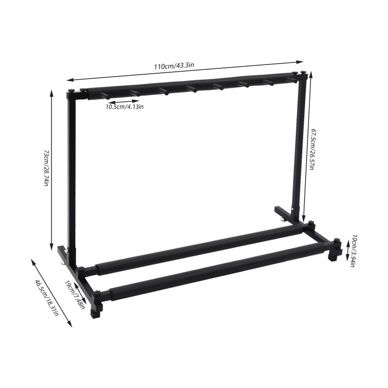 Pro Stage Multi-Guitar Rack Support - capacity for 9 guitars