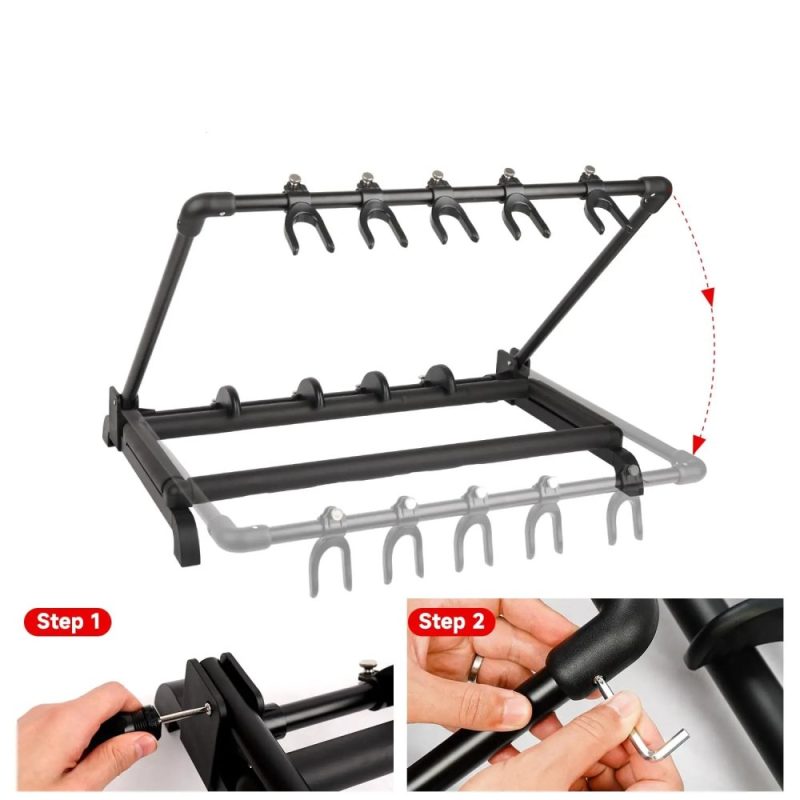 Details of the Foldable Multi-Guitar Stand - 3 Electric and Acoustic Instruments